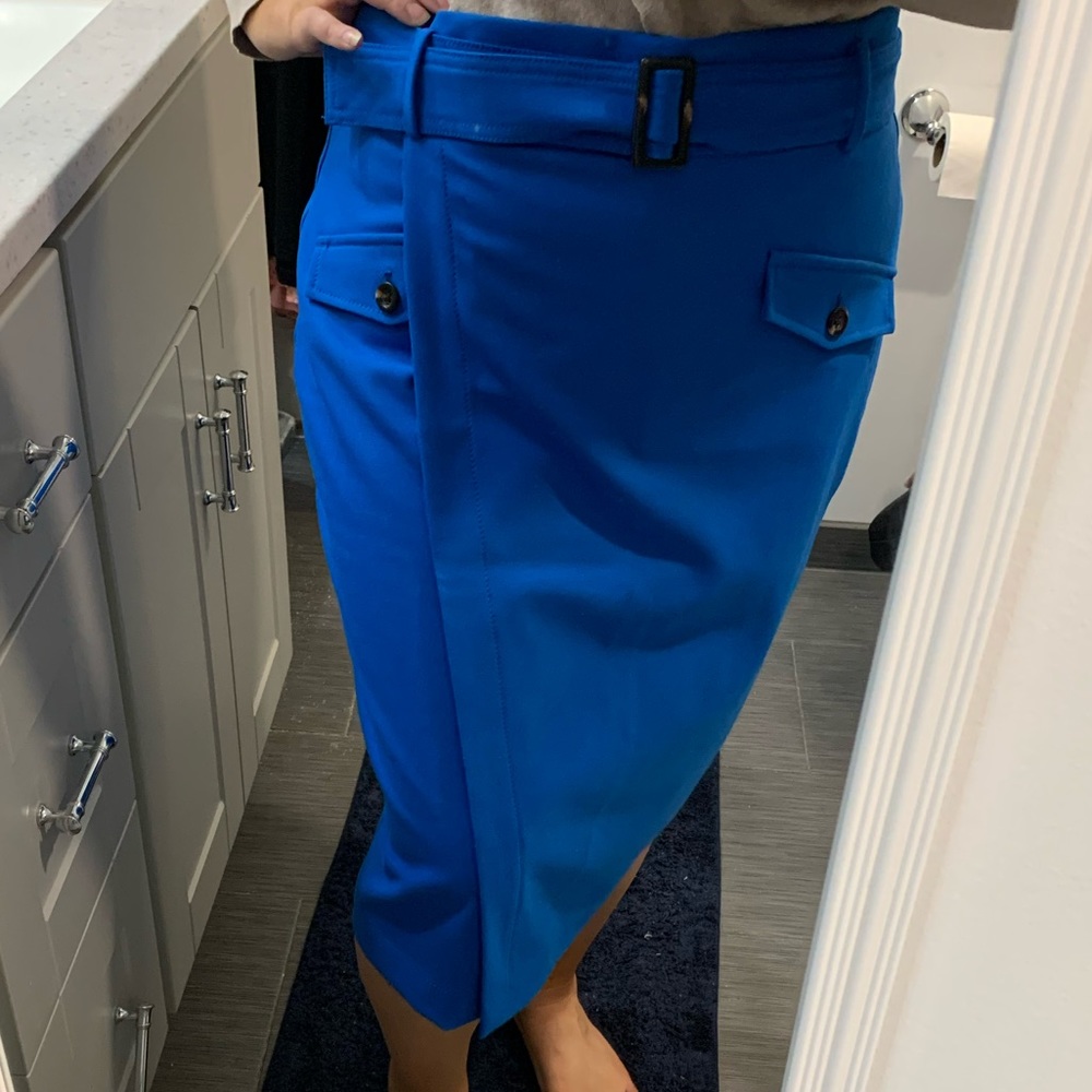 Ann Taylor Pencil Wrap Skirt With Matching Belt